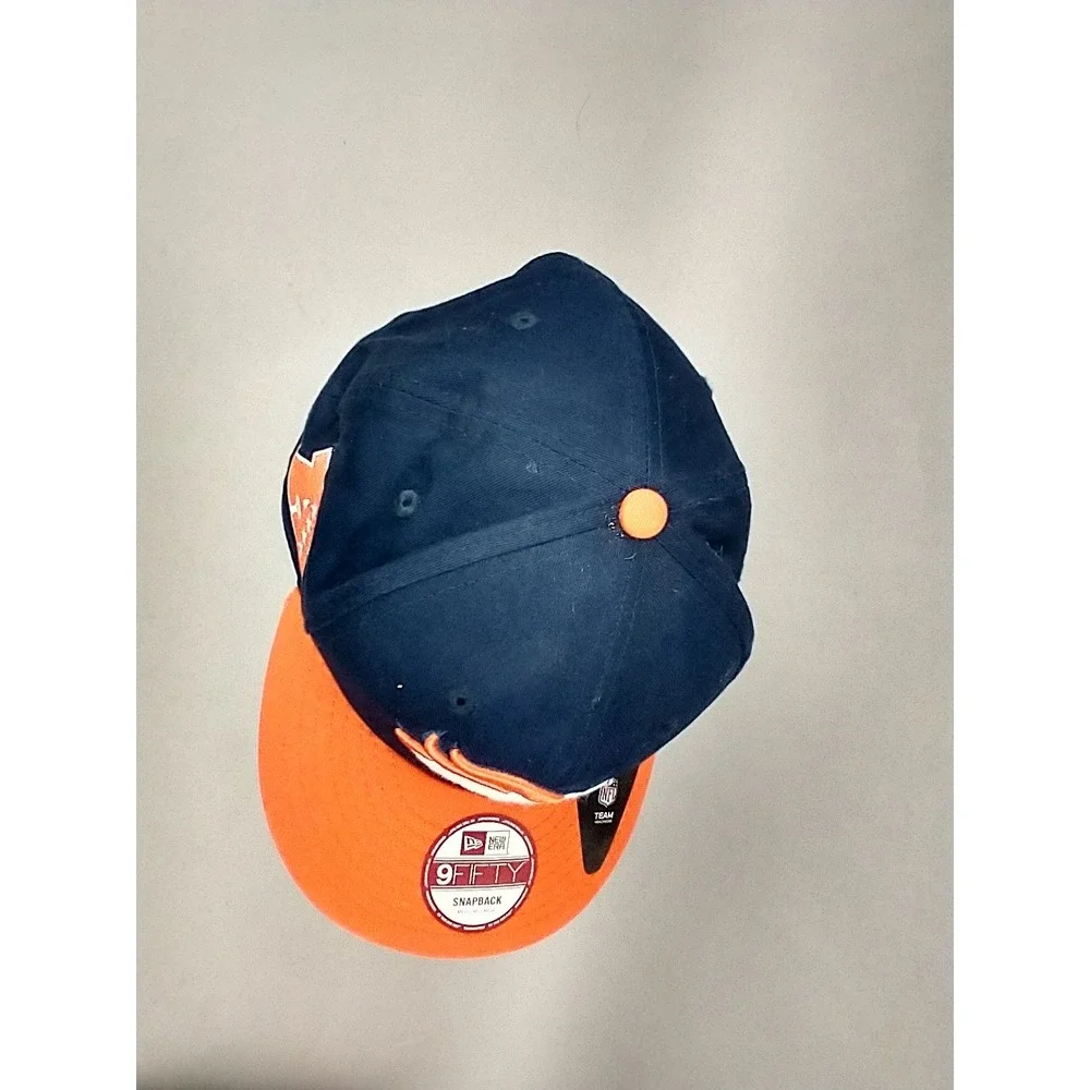 New Era 9FIFTY Denver Broncos Snapback Hat Navy Orange‎ NFL AFC Patch Mens M/L